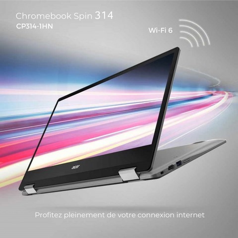 Port acer Chromebook CP314-1HN-C7U6 Gris Intel Celeron N4500 8Go DDR4X eMMC 64Go 14.0'' FHD IPS Tactile CHROME OS DAS 0.862 NX.AZ3EF.001