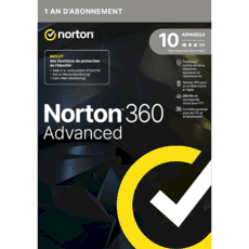 Norton 360 Advanced 2023 - 10 appareils - Abonnement 1 an