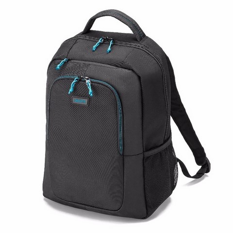 DICOTA SAC A DOS DESIGN SPORTIF POUR PC 13"-15.6" + TABLETTE 10.5" REMBOURAGE RESPIRANT AU DOS BACKPACK SPIN NOIR D30575