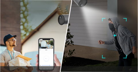 EZVIZ Camera Wifi Extérieure BC1C 4K PRO KIT - Résolution 4K - Batterie lithium rechargeable de 10 400 mAh - Protection continue 24/7 - Vision nocturne en coule