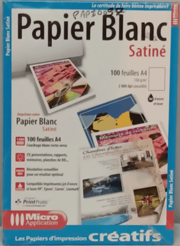 PAPIER BLANC SATINÉ 5008*19