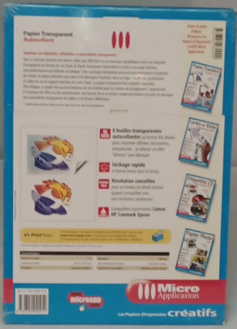 Papier Transparent Autocollant