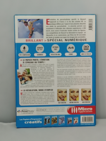 PAPIER PHOTO BRILLANT SPÉCIAL NUMÉRIQUE MICRO APPLICATION 5224