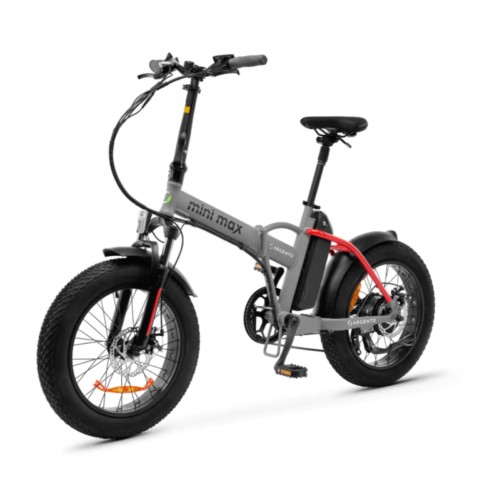 Vélo électrique pliable Argento MiniMax Rouge Moteur Bafang 36V/250W/60Nm , Batt 36V 10.4Ah, Dérailleur Shimano 7 vitesses. 25Km/h Pneu 20