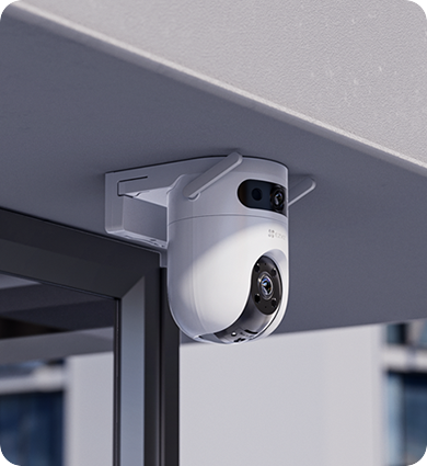 EZVIZ Caméras extérieures motorisées H9c 3MP - Wi-Fi - à double objectif panoramique et inclinable - Co-détection pour un suivi intelligent automatique