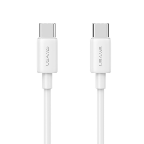 Câble USB Type-C vers USB Type-C 60W PD Charge rapide (1m) Usams SJ711 YD Series Blanc