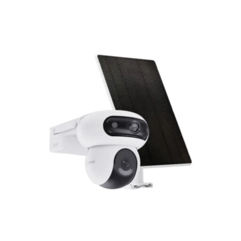 EZVIZ Camera Wifi Extérieure HB90 + Panneau solaire-Caméra motorisée 360° en 2K/Vision nocturne couleur/Détection forme humaine/Défense active lumière et sirène