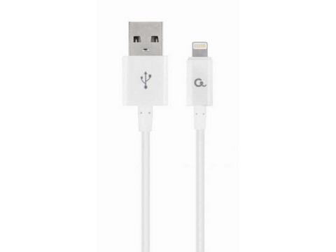 CableXpert Câble Lightning-USB A 2m Blanc CC-USB2P-AMLM-2M-W