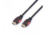 Reekin HDMI Câble - 2,0 Mètre - FULL HD 4K Black/Red (High Speed w. Eth.)